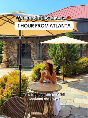 I just spent a weekend at Lanier Islands and it was the perfect fall getaway 😍 Lanier Islands Resort is less than an hour from Atlanta and the perfect staycation 👏🏼 I loved staying in their cozy rooms, enjoying the heated pool, exploring the trails with Bailey (because it’s dog friendly), having afternoon tea on the patio, savoring delicious bites at the restaurants on property, and playing golf on Lanier Islands’ award winning golf course!    Thanks @Lanier Islands for hosting me!    #exploreGeorgia #Atlanta #AtlantaGeorgia #Georgia #lakelanier 