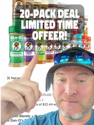 We’re running our best deal on Dan-O’s right here on the TikTok Shop! Get all 20 Dan-O’s for $99 or even less with coupons! Yum Yum Get Ya Sum today! 🙌🔥 #tiktokshop #deals #ttshop #danosseasoning #tiktokmademebuyit 