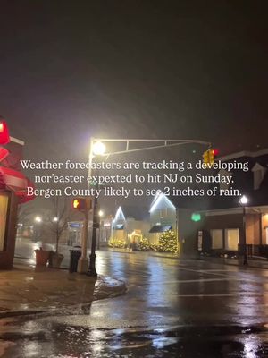 fyi Weather forecasters are tracking a developing nor’easter expected to impact New Jersey beginning Sunday afternoon, with Bergen County likely to see up to 2 inches of rain and strong wind gusts through Monday. As of Friday, the National Weather Service placed an 80% chance of rain over the area for both Sunday night and Columbus Day, warning that wind gusts could reach 70 mph along the coast. Forecasters said the storm’s exact track and strength remain uncertain, with impacts depending on how far north the system moves after forming near the Carolinas. For Bergen County, expect rain and strong northeast winds Sunday afternoon and evening, with highs around 63°F and overnight lows near 55°F. Up to two inches of rain could fall between Sunday and Monday morning. Residents are advised to monitor radar updates and weather alerts as conditions may change through the weekend. - Follow for more #local updates  #bergencounty #bergencountynj #northjerseynews #njnews   