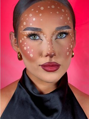 For the girlies to recreate this Halloween 🍒✨  • @NARS Cosmetics  - Radiant creamy concealer - Black Liquid liner - Air matte lip colour  #easyhalloweenmakeup #makeuptransformation #31daysofhalloween #makeupfyp 