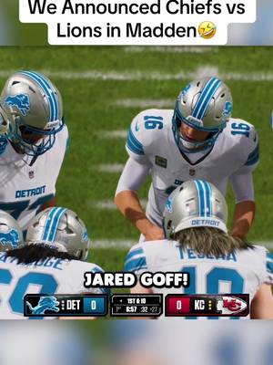 We announced Chiefs vs Lions SNF in Madden🤣 #madden26 #thegoosetv #gaming #fyp #announcing 