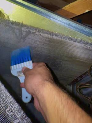 This Evaporator Coil needed attention…😷 #h#hvacf#fypb#bluecollarh#hvactechnicianhvaclife @Refrigeration Technologies 