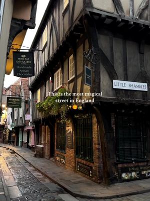 This is the most magical street in England ✨🪄🎃  #theshambles #york #harrypotter #october #cozyseason 
