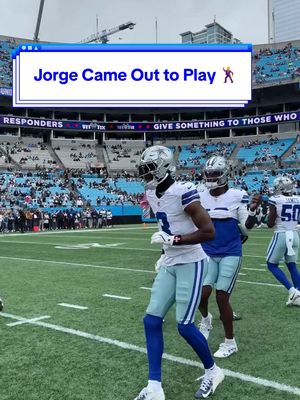 Jorge came out to play 🕺  #DallasCowboys #NFL #DALvsCAR #NFLGameDay #GeorgePickens