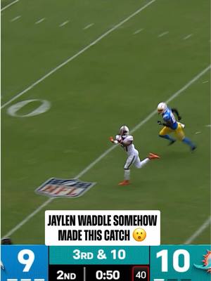 concentration level on this was insane 😳 #jaylenwaddle #miamidolphins #nfl