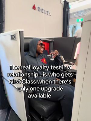 What would you do if only ONE upgrade is available? This happened recently to us on a long haul flight😆 marriage is great but lie-flat seats? Unmatched 🤭 #longhaul #traveltiktok #travelhumor #marriedlife #deltaone 
