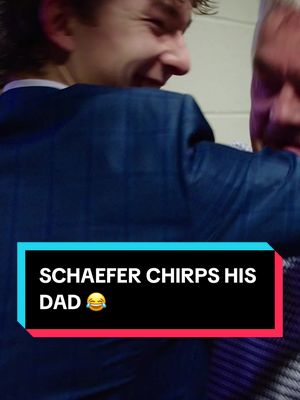 there’s always time to chirp dad 🤣 #NHL #sports #hockey #NewYorkIslanders #MatthewSchaefer 