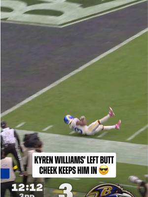 left butt cheek = 2 feet in 😂 #kyrenwilliams #losangelesrams #nfl 