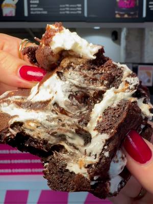 The gooiest, fudgiest, most chocolatey marshmallowey brownie you’ll ever come across 🤤 Available in all bakeries AND on demand delivery