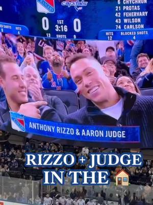 These two 🤌 #nyr #hockey #baseball #celebrities #anthonyrizzo #aaronjudge #yankees 