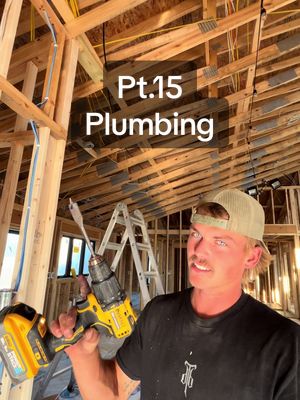 Pt.15 Plumbing. #fyp #DIY #customhome #series #modernhome 
