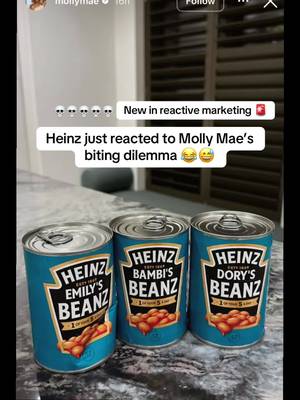 @Heinz UK just proved its pulse on internet culture 😅🤣  #marketing #mollymae #influencer #bambi #meme 