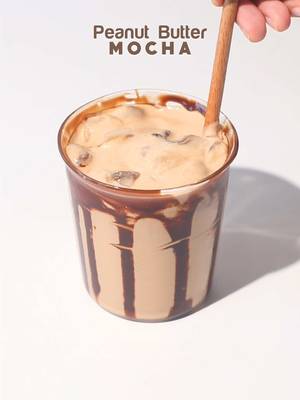 🥜🍫☕️ Peanut Butter Mocha 📝 Recipe 1 tbsp • Peanut Butter 15g • Chocolate Sauce 1 Shot / 30ml • Espresso ~stir using spoon Ice Cubes 🧊 20g • Whipping Cream 110g • Milk ~shake More Chocolate Sauce on glass — #홈카페 #homecafe #asmr #latte #coffee
