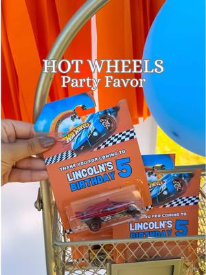 The cutest party favor for a little boys birthday party! These were so easy to make and so much better than sending kids home with a bag of junk their parents will want to trash anyways! Video Description: hot wheels party favor. Boys birthday party favor. #hotwheels #diyparty #kidsbirthdayparty #partyfavors #boysbirthday 