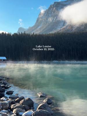 Current conditions at Lake Louise 🩵  #traveltok #traveltiktok #canada #banffnationalpark #lakelouise 