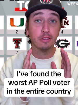 this guy should lose his right to vote in the College Football AP Poll. #sports #CollegeFootball #cfb #football 