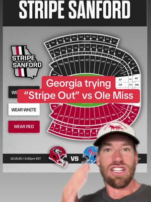 Do you think this Stripe Out will do well for the Georgia Bulldogs vs Ole Miss this weekend at Sanford Stadium? #CollegeFootball #georgiabulldogs #georgiafootball #sanfordstadium #tiktokcollegefootballcontest 