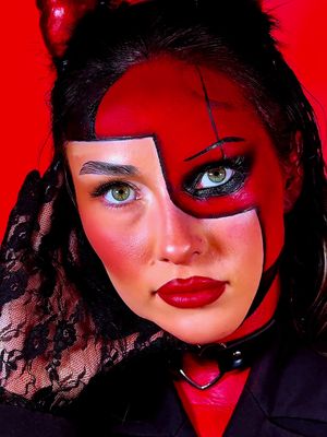 Masking the DEVIL 👹 • @BEAUTY BAY eyeshadow palette • @Huda Beauty UBE birthday cake loose powder  • @nyxcosmetics_uk Jumbo eye pencil • @NARS Cosmetics Black Liquid Liner #easyhalloweenmakeup #makeuptransformation #31daysofhalloween #makeupfyp 