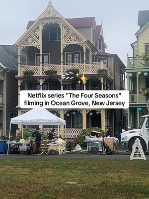 Netflix series The Four Seasons was spotted filming today in Ocean Grove, New Jersey 🎬 The show stars Tina Fey, Steve Carell, Will Forte, + Colman Domingo. Camera crews have been spotted shooting scenes near the boardwalk and on Ocean Pathway. Follow @thejerseyshoregirl_ for more updates. 🎥: @Jessica Norton  #thejerseyshoregirl #jerseyshore #netflix #thefourseasons #oceangrove 