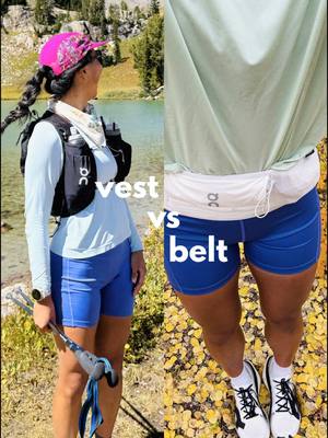 are you team vest or belt??🤔 also rumor has it I still haven't decided what to use for the NYC Marathon... help me decide!🙏 I've done most of my long run training with a vest but loved the belt for my half marathon and want to carry as little as possible for the race! I am definitely carrying all my own fuel but my concern is hydration... I've never run a major before, so to my seasoned marathoners - what's hydration like on course?? can I get away with only carrying 1 bottle and rely on getting the rest on course?? should I not carry any water at all??🧐 in the video: @On ultra vest pro 10L On ultra belt 2L #onpartner