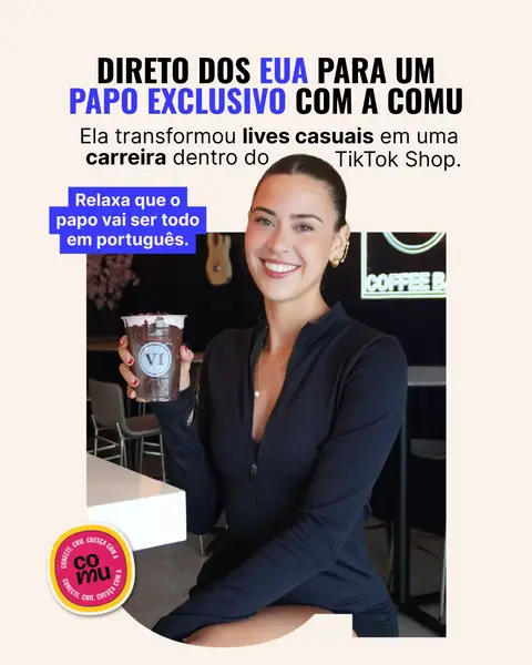Ela é americana e uma das maiores vendedoras do TikTok Shop nos EUA 🇺🇸 Tudo começou por diversão, com lives à noite e zero pretensão. A constância virou resultado e o resultado virou carreira. No dia 15/10 (quarta), às 19h, a @Tata abre o jogo com a COMU sobre como montar lives que vendem, o que realmente faz diferença no começo e como manter a rotina sem perder o ritmo. Um papo prático, real e cheio de histórias que inspiram 🧡 #tiktokshop #vendas #criadordeconteudo #afiliados #lives