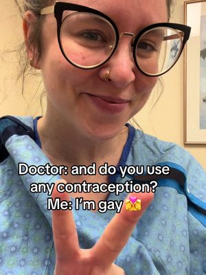 “I’m so sorry it wasn’t in your chart.” 😂😂😂 we both laughed.  #humor #doctor #lgbtq #lesbian #gay 