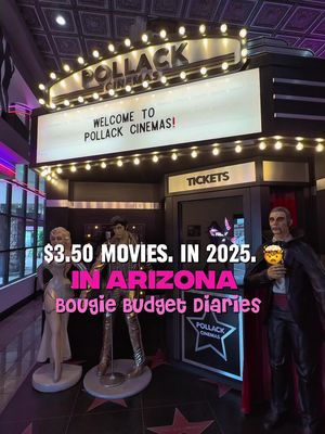 Arizona, we love a good deal and this one is UNREAL. 🎬 Chanda and I checked out Pollack Tempe Cinemas, a locally owned gem that proves you don’t need sky-high prices for a night out. - $3.50 tickets every day ($2.95 on Thursdays!) prices that haven’t changed in over a decade. - Second-run blockbusters so you can catch hits you missed in theaters or rewatch your favorites on the big screen without paying premium prices. -Hollywood-inspired lobby décor, vintage memorabilia, movie statues, and photo ops that give major nostalgia. -Full concessions with generous portions and fair prices (because the popcorn should never cost more than the ticket!).  -Big-screen gaming + private rentals rent out the entire 300-seat auditorium for parties, events, or even game nights with friends. -Seasonal movies + holiday events from classic favorites to community gatherings, Pollack always brings that local charm. -Friendly staff + small-town feel it’s clean, cozy, and one of the last family-run theaters of its kind. -This spot checks every box for a budget-friendly night that still feels special. Save this for later + tag your movie date. 🍿 Pollack Tempe Cinemas – Tempe, AZ 🎟️ $3.50 tickets daily | $2.95 Thursdays 📍 Showtimes: pollacktempecinemas.com [Hosted] #BougieBudgetDiaries @pollackcinemas #arizonaplaces #arizona #phoenix #arizonainfluencer 