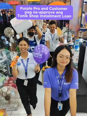 Tawagin na ang buong barangay, luvs! ​ Time to enjoy new appliances, furniture, at marami pang iba with the lowest hulugan buwan-buwan sa mga Tonik partner stores! 💜​ 💜 Borrow up to ₱100K​ 💜 0 processing fees​ 💜 1 valid ID lang needed!​ Approach our Purple Pros and apply for a Tonik Shop Installment Loan today!​ 🔗 tonikbank.com/shop-installment-loan​ Get the Tonik app: https://apps.apple.com/PH/app/id1541576007?mt=8