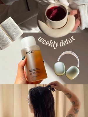 Weekly detox ritual ✨ One wash with @THE OUAI Detox Shampoo to remove buildup, oil, and hard water residue for that clean, fresh, voluminous feeling. #OUAIPartner #OUAIDetox #WeeklyReset