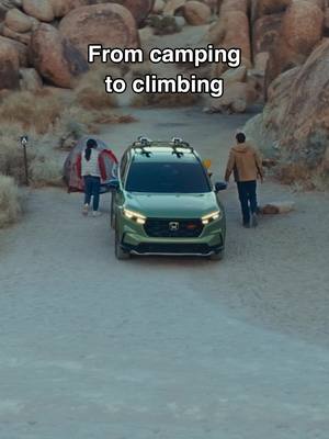 Enjoy campfire nights and cliffside mornings with the Honda CR-V TrailSport Hybrid 🏕️🧗