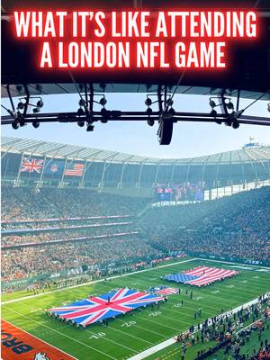This is what it’s actually like attending an NFL game in London 🏈🇬🇧 #nfl #nflfootball #nfllondon #nfltiktok #americanfootball  (NFL London Games experience, in person, NFL international)