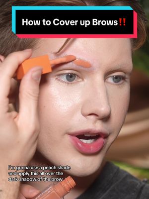 Do’s & Don’ts of Brow Blocking‼️Save this for later🥰 For Halloween, drag, or any fun look! P.S. Drag queens can teach you better than me! What would you like to learn about next? I used @Huda Beauty Peach corrector + Concealer, @ONE SIZE BEAUTY Pink Powder + @Benefit Cosmetics Pore-fessional Foundation  #halloweenmakeup #browcover #brows #makeuphacks 