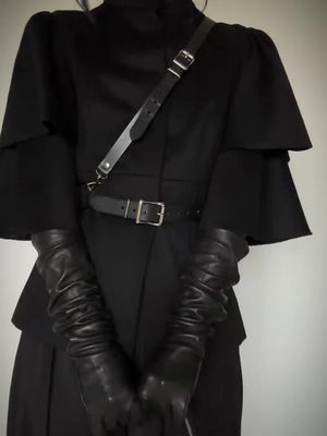 @Dolce Vita Footwear bag @apatico harness @Loeffler Randall jacket Commense pants  #grwm #whatiwore #darkfashion 