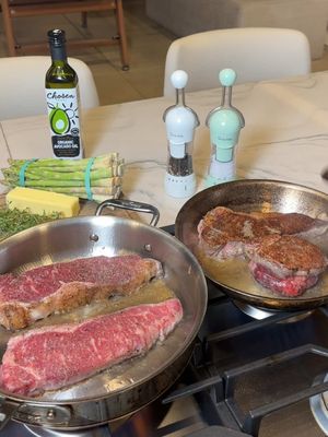 How to host the perfect steak night 🥩 this crowd pleasing combo never fails me 😋 #steaknight #steakdinner #steaktok #steaktutorial #steakrecipe 