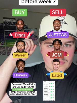 BUY/SELL Fantasy Football players before week 7…#fantasyfootball #nflfootball #fantasyfootballtips #fantasyfootballadvice #fantasyfootballdraft 