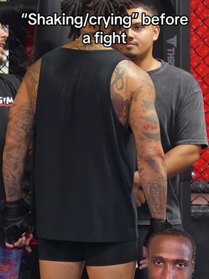 Shaking/crying before a fight #fight #mma #boxing #fear 