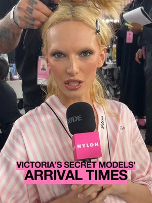 The #VSFashionShow might not start until evening, but the Angels have been up and at ‘em since the early morning (even if they were a little bit late).  Video: NYLON/@Katherine Diermissen