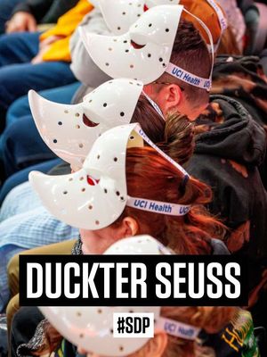 The masks given out at last night's Anaheim Ducks game are incredible... and you can wear 'em anywhere! 😅 #SDP #ducks #NHL #hockey @Steve "Dangle" Glynn @adamwylde @Jesse Blake 