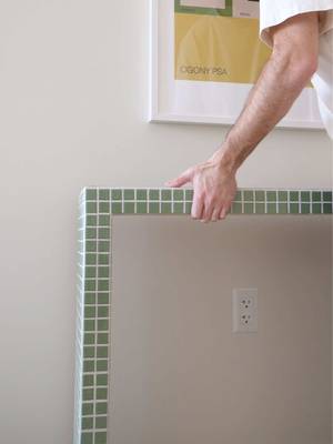 Backstory on the mosaic tile table that I’m now using as my coffee bar. My wife made this a couple years ago for our entryway and we loved the aesthetic of it.  However, we don’t have storage or closet space near our entryway, so the shoe pile up was a real problem and we finally had enough.  We got a new piece for the entryway which allowed me to take this to the kitchen for a coffee set up 😄 - - - - #coffeecorner #coffeebar #diyprojects 