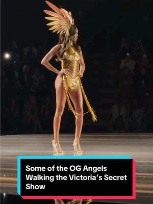Welcome back to the #victoriassecret fashion show! Some of the OG #victoriassecretangel on the runway tonight. 🪽#adrianalima #candiceswanepoel #jasminetookes 