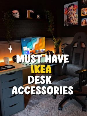 IKEA accessories that make your desk look 10x more aesthetic 😍  Which is your favourite?  #DeskSetup #IKEAFinds #WorkFromHomeSetup #AestheticDesk #ProductivitySetup