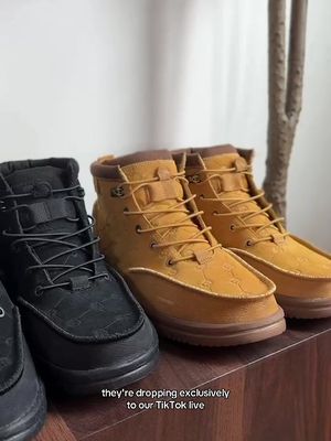 The wait is almost over. HEYDUDE x @Jelly Roll is exclusively available on TikTok Shop. Tune in LIVE at 12PM EST to grab a pair of this limited-edition drop 🔥 #heydudeshoes #heydudexjellyroll #jellyroll #jellyrollheydudes 