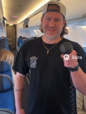 Comedian performs on airplane.  #comedy #airplane #laugh #joke 