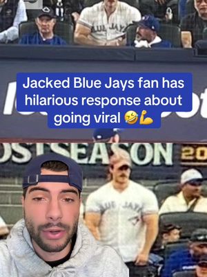 Did you see the jacked Blue Jays fan during the game? 😂💪 #bluejays #toronto #MLB #mlbplayoffs 