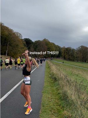 A different post from me but ahead of the marathon coming up next week let this be your reminder… My first instinct when I see videos of myself exercising is always to pick my body apart. It’s almost like a reflex. I remember finishing the marathon last year, watching the videos and seeing photos and all I could see was my legs jiggling, stomach non-posed and the odd double chin. I started to wonder should I have trained more, eaten less… Then I caught myself and was like girl that body just got you through a whole marathon, it is AMAZING ✨ Let this be your reminder that it doesn’t matter what you look like out there, what shape your body is, how your legs or arms or jiggly bits look. It doesn’t matter whether you have a new outfit, new shoes, sunglasses or whatever else we are all tryna push. All that matters is how you feel on the day & how INCREDIBLE your body & your mind are for carrying you through such a huge challenge 🤍 It was one of the best days of my life last year so enjoy every second ✨ & remember whether you’re running a marathon or just going for a walk - all that matters is you’re doing the thing and your body is getting you through it 🤍 not what you look like doing it