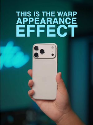 This is the Warp Appearance Effect  Of course I’m sure he had a more advanced workflow for his phone case video but this is a really quick CapCut one you guys can try out!!!  1️⃣ Film yourself waving your hand left and right as if holding a phone. 2️⃣ Without moving position, insert the phone into your hand and repeat the same movement. 3️⃣ Import both clips into CapCut. 4️⃣ On the first clip, trim at the moment you want the phone to appear. 5️⃣ On the second clip, match the hand position as closely as possible, then trim everything before that point. 6️⃣ At the cut point, add the Flashback effect for extra impact. #filmmaking #editing #videography #tutorial #cinematography  