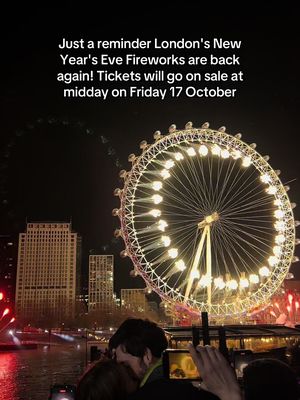 Pop the date in the diary if you want to see the fireworks #nye #newyearseve #london #fireworks #thingstodo 