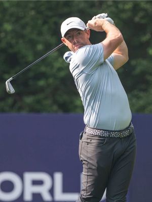 Rory McIlroy left the driver in the locker today and opted for a 2-iron and fairway wood instead. Narrow fairways at Delhi Golf Club are forcing the world’s best to think twice off the tee.