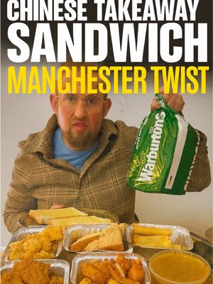 Chinese takeaway sandwich with Manchester twist 🥡  #chinesetakeaway #chinesetakeout #chinesetiktok #chinesefoodlover 