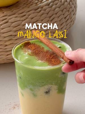 Celebrating the spirit of Diwali with a golden twist - Matcha Mango Lassi ✨ #matchalatte #mangolassi #Diwali 
